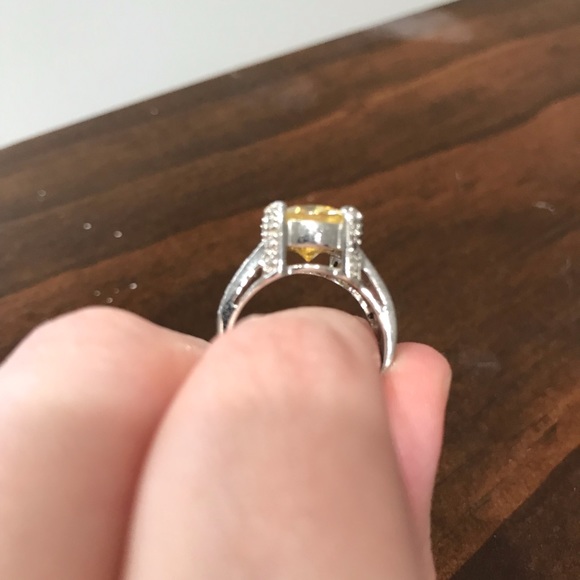 5 For $20 🥳 925 Silver Ring with Yellow CZ - Picture 3 of 5